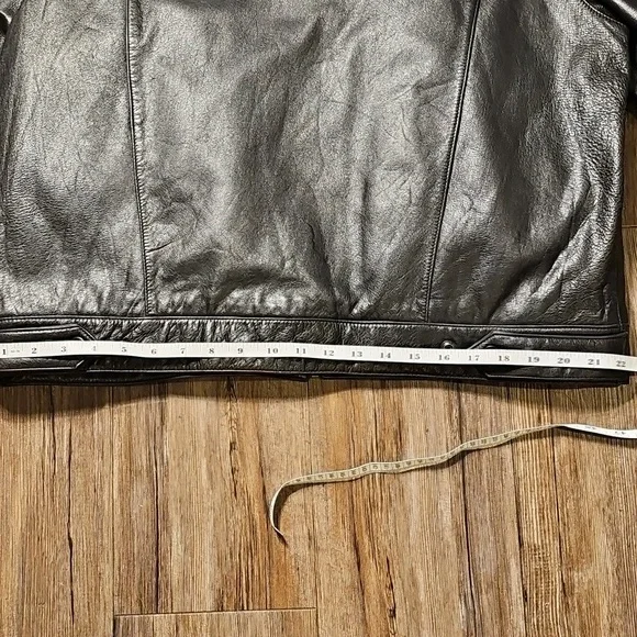 Womens Wilson Leather Experts Collared Leather Bomber Moto Jacket XL - Picture 8 of 10